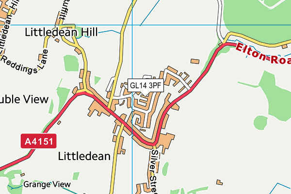 GL14 3PF map - OS VectorMap District (Ordnance Survey)