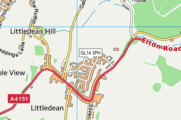 GL14 3PH map - OS VectorMap District (Ordnance Survey)