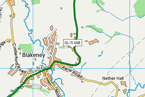 GL15 4AB map - OS VectorMap District (Ordnance Survey)