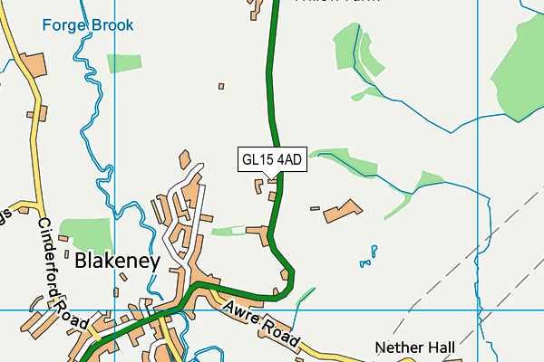 GL15 4AD map - OS VectorMap District (Ordnance Survey)