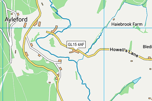 GL15 4AF map - OS VectorMap District (Ordnance Survey)