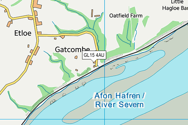 GL15 4AU map - OS VectorMap District (Ordnance Survey)