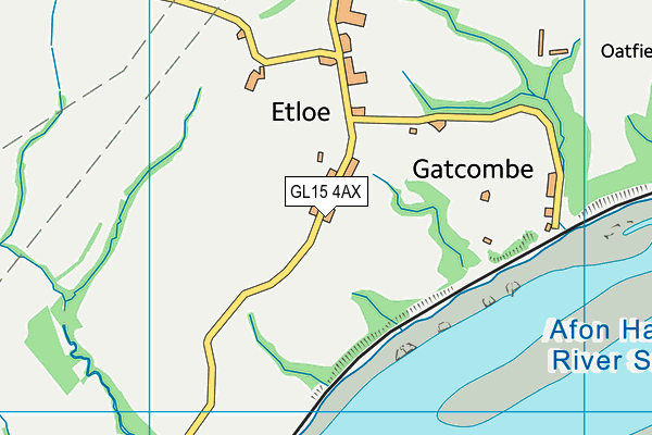 GL15 4AX map - OS VectorMap District (Ordnance Survey)