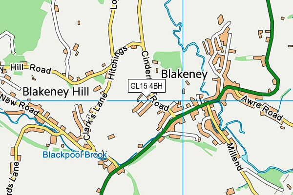 GL15 4BH map - OS VectorMap District (Ordnance Survey)