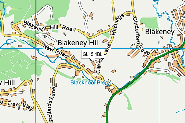 GL15 4BL map - OS VectorMap District (Ordnance Survey)