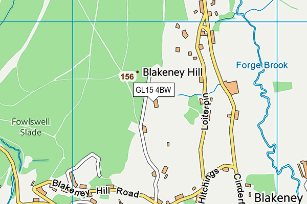 GL15 4BW map - OS VectorMap District (Ordnance Survey)