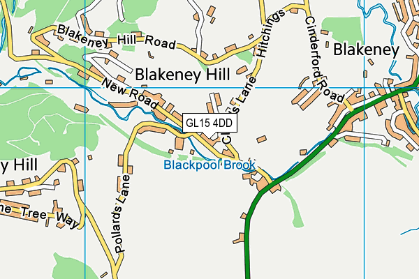 GL15 4DD map - OS VectorMap District (Ordnance Survey)