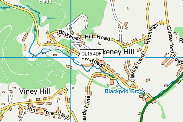 GL15 4DF map - OS VectorMap District (Ordnance Survey)