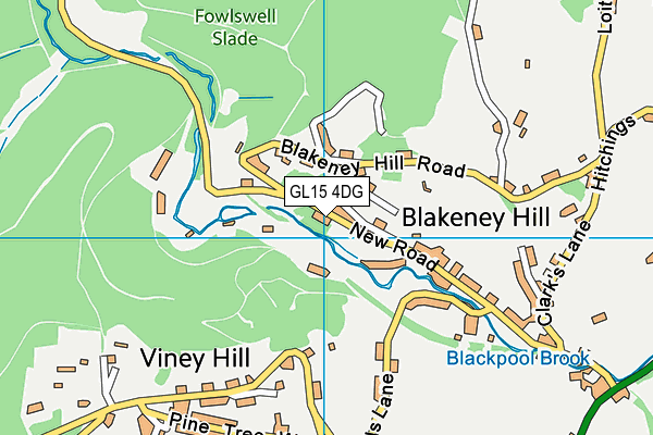 GL15 4DG map - OS VectorMap District (Ordnance Survey)