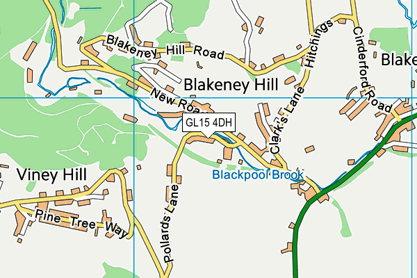 GL15 4DH map - OS VectorMap District (Ordnance Survey)