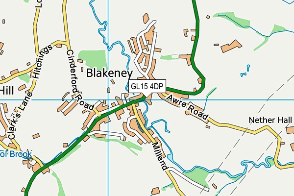 GL15 4DP map - OS VectorMap District (Ordnance Survey)