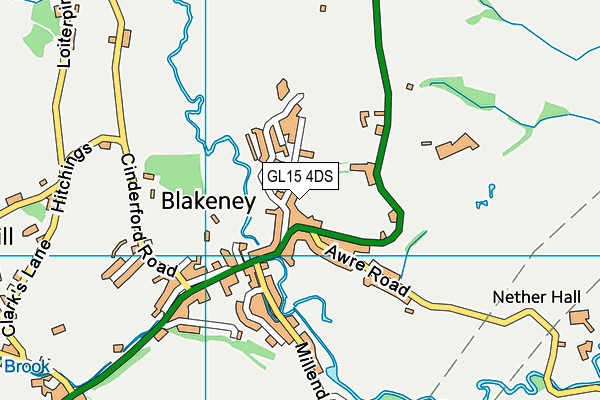 GL15 4DS map - OS VectorMap District (Ordnance Survey)