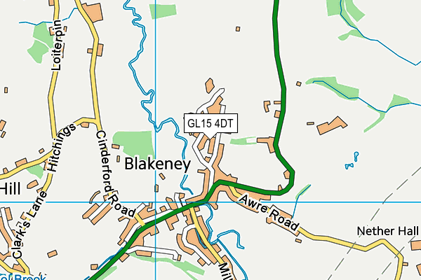 GL15 4DT map - OS VectorMap District (Ordnance Survey)