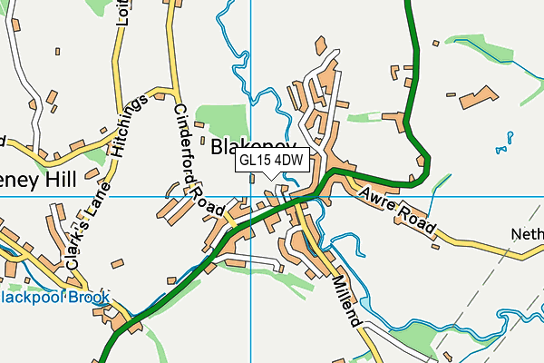 GL15 4DW map - OS VectorMap District (Ordnance Survey)