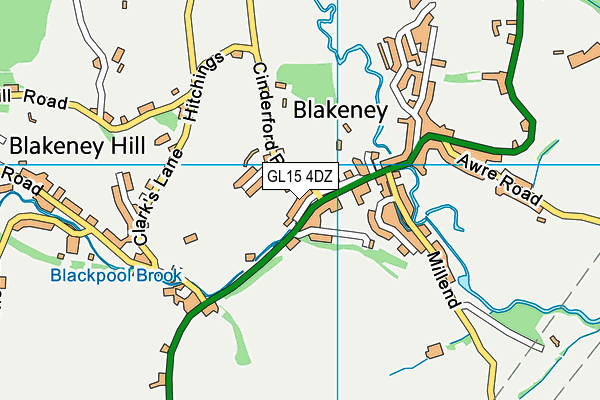 GL15 4DZ map - OS VectorMap District (Ordnance Survey)