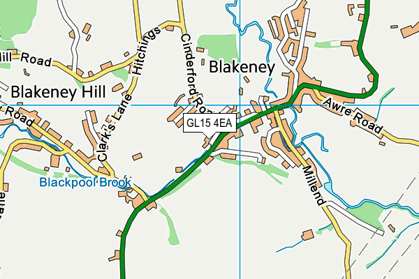 GL15 4EA map - OS VectorMap District (Ordnance Survey)