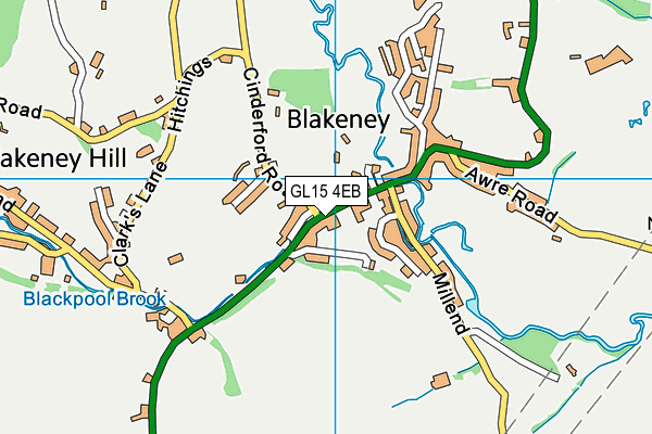 Blakeney Primary School map (GL15 4EB) - OS VectorMap District (Ordnance Survey)
