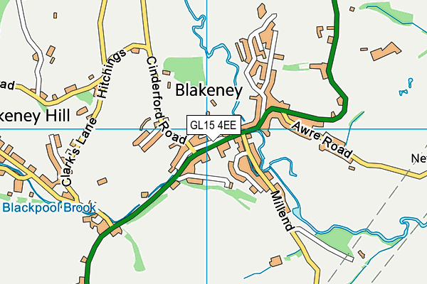 GL15 4EE map - OS VectorMap District (Ordnance Survey)