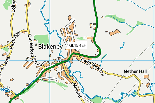 GL15 4EF map - OS VectorMap District (Ordnance Survey)