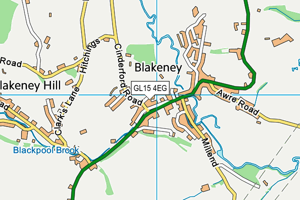 GL15 4EG map - OS VectorMap District (Ordnance Survey)