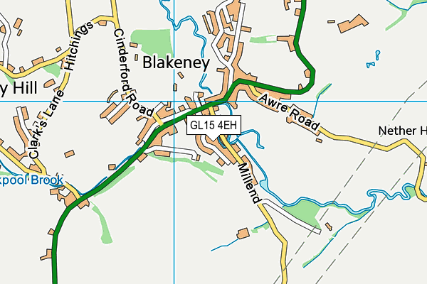 GL15 4EH map - OS VectorMap District (Ordnance Survey)