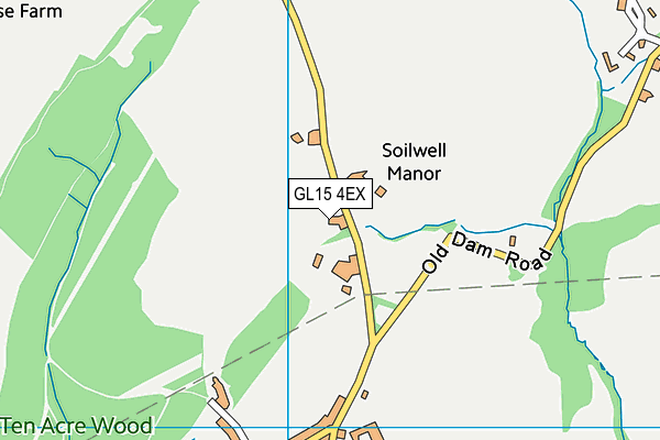 GL15 4EX map - OS VectorMap District (Ordnance Survey)