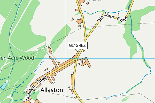 GL15 4EZ map - OS VectorMap District (Ordnance Survey)