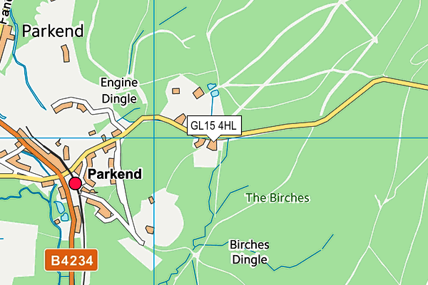 Parkend Primary School map (GL15 4HL) - OS VectorMap District (Ordnance Survey)