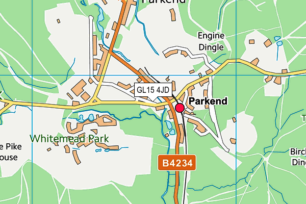 GL15 4JD map - OS VectorMap District (Ordnance Survey)