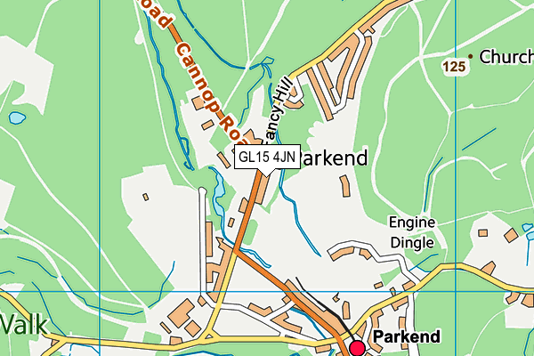 GL15 4JN map - OS VectorMap District (Ordnance Survey)