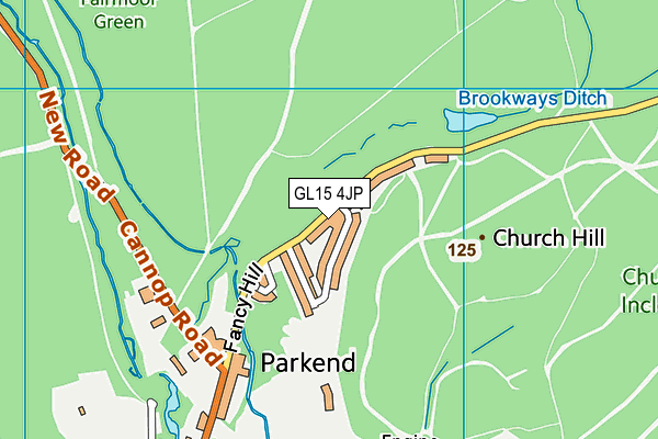 GL15 4JP map - OS VectorMap District (Ordnance Survey)