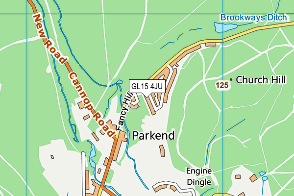 GL15 4JU map - OS VectorMap District (Ordnance Survey)