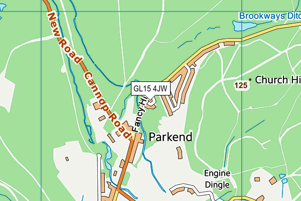 GL15 4JW map - OS VectorMap District (Ordnance Survey)