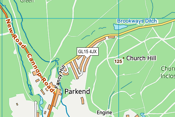 GL15 4JX map - OS VectorMap District (Ordnance Survey)