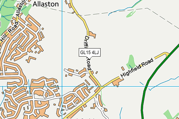 GL15 4LJ map - OS VectorMap District (Ordnance Survey)