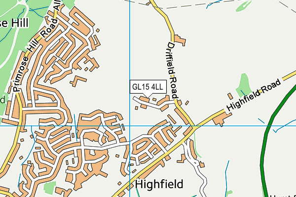 GL15 4LL map - OS VectorMap District (Ordnance Survey)