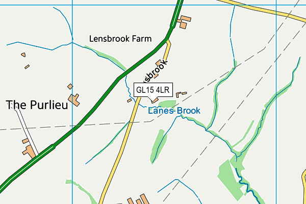 GL15 4LR map - OS VectorMap District (Ordnance Survey)