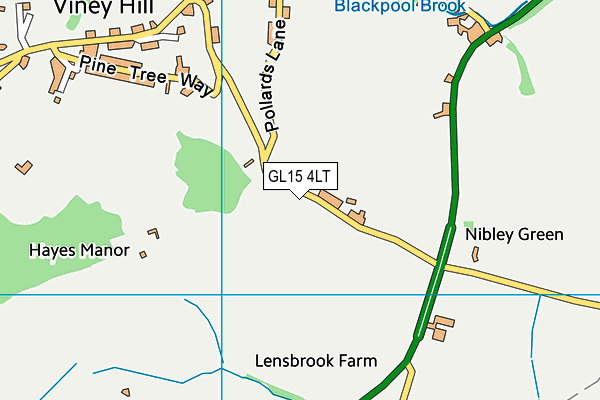 GL15 4LT map - OS VectorMap District (Ordnance Survey)