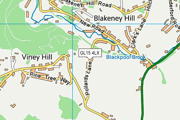 GL15 4LX map - OS VectorMap District (Ordnance Survey)