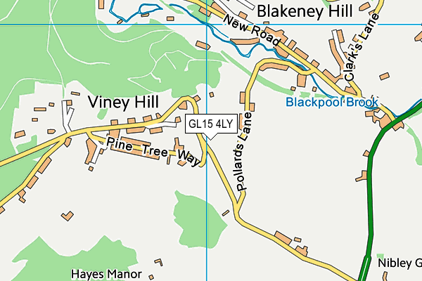 GL15 4LY map - OS VectorMap District (Ordnance Survey)