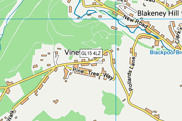 GL15 4LZ map - OS VectorMap District (Ordnance Survey)