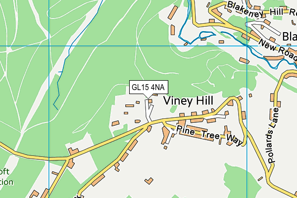 GL15 4NA map - OS VectorMap District (Ordnance Survey)