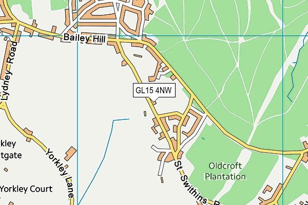 GL15 4NW map - OS VectorMap District (Ordnance Survey)