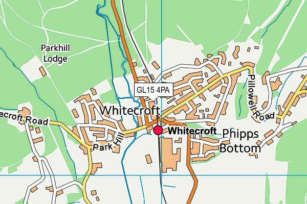 Whitecroft Weight Club map (GL15 4PA) - OS VectorMap District (Ordnance Survey)