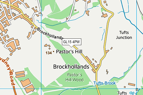 GL15 4PW map - OS VectorMap District (Ordnance Survey)