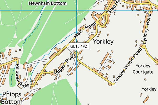 GL15 4PZ map - OS VectorMap District (Ordnance Survey)