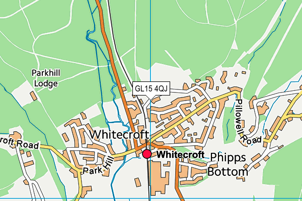 Whitecroft Recreation Ground map (GL15 4QJ) - OS VectorMap District (Ordnance Survey)