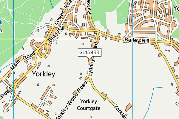 Yorkley Primary School map (GL15 4RR) - OS VectorMap District (Ordnance Survey)