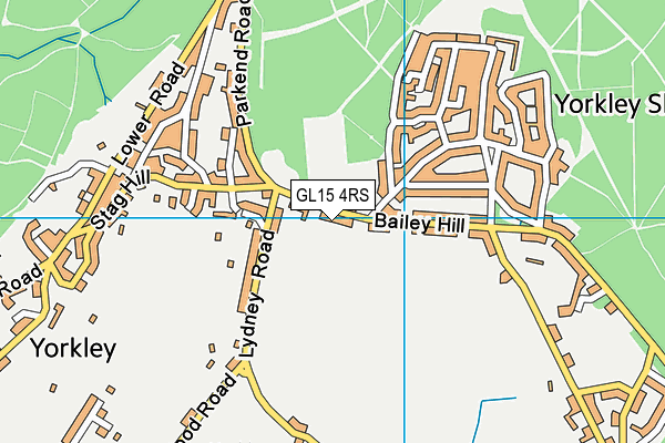 Yorkley Community Centre map (GL15 4RS) - OS VectorMap District (Ordnance Survey)