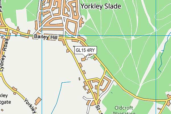 GL15 4RY map - OS VectorMap District (Ordnance Survey)